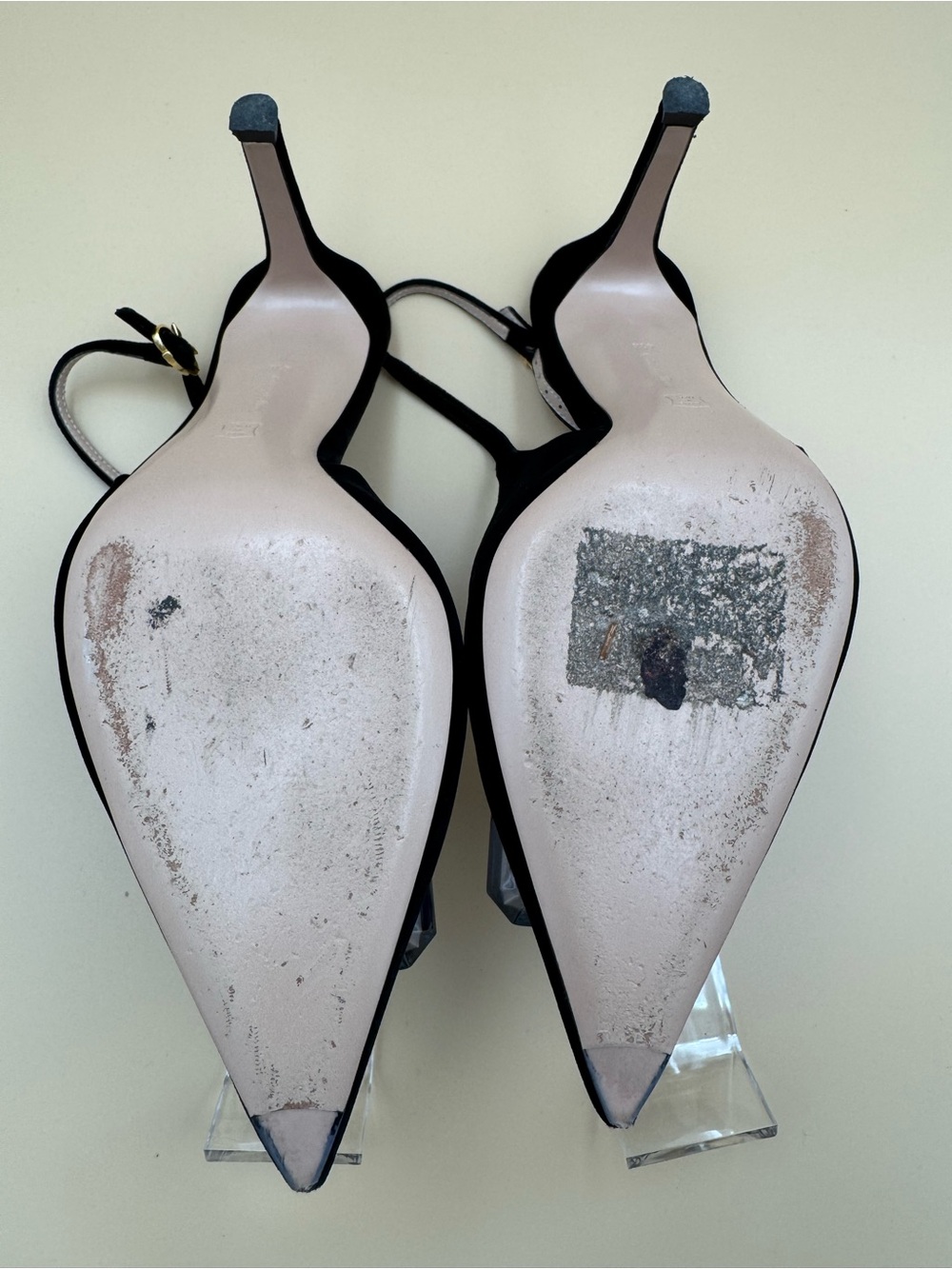 Gianvito Rossi Crystal Slingback Pumps Black EU 41.5 US 11 Heels Italy - Picture 12 of 15